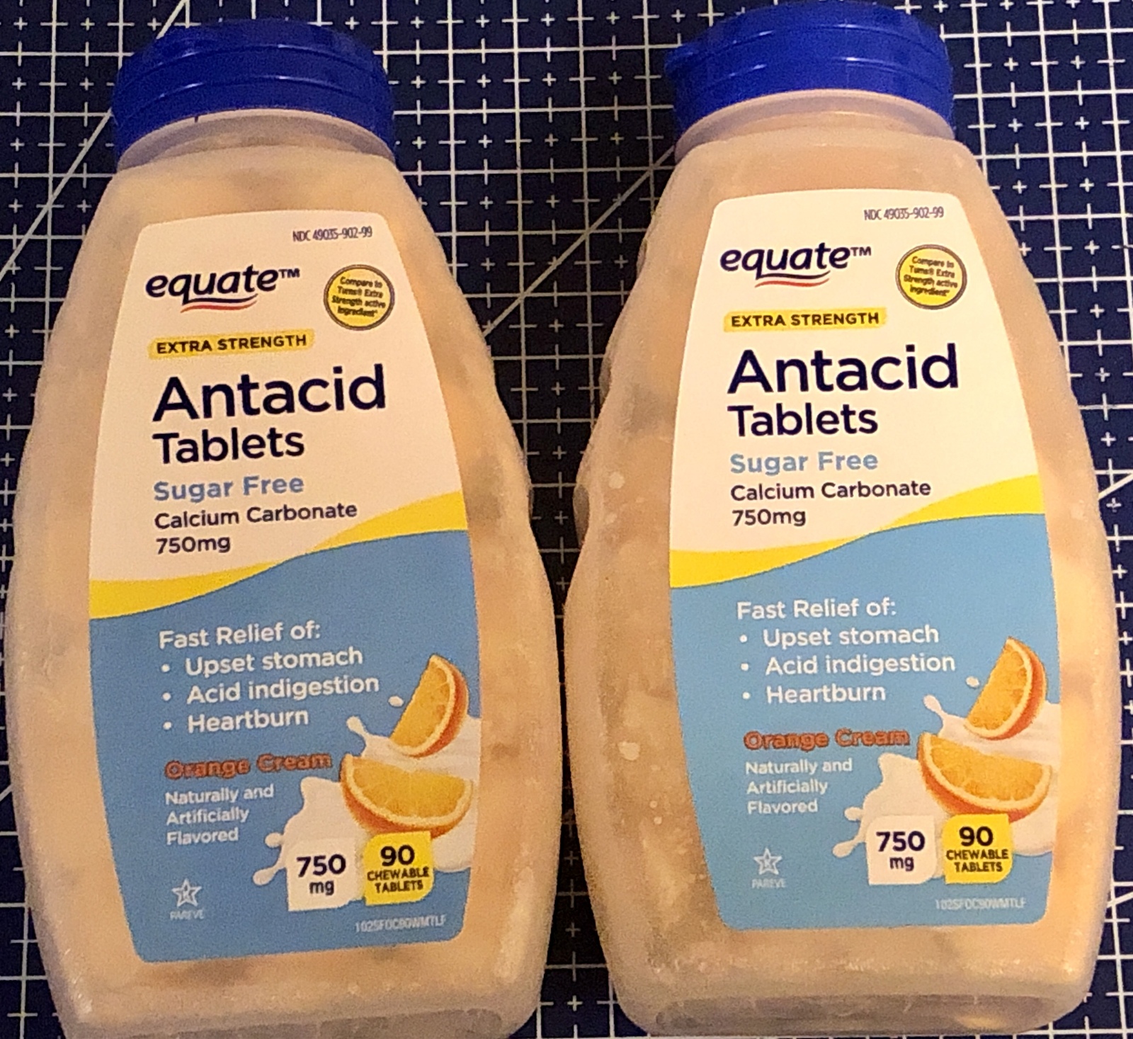 Calcium Carbonate Sugar Free Tablets. Compare to Tums (2 bottles, 180 to... - $7.99
