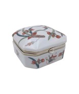 Vtg Neiman Marcus Floral Trinket Box Porcelain and Metal Made in Japan - $494.83 MXN