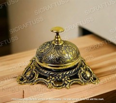 Victorian Nautical Solid Brass Desk Bell, Reception Bell, Counter Hotel Bell - £31.16 GBP+