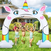 Inflatable Unicorn Sprinkler for Kids  Giant Rainbow Arch Kid Sprinkler NEW - £44.66 GBP