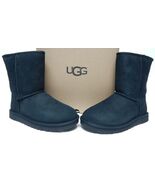 UGG Classic Short II Size US 6 M EU 37 Women&#39;s Suede Winter Boots Black ... - $190.22 CAD