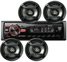 4x Pioneer 6.5&quot; Speakers + Audiotek Car Audio Stereo Bluetooth FM USB Receiver - £153.03 GBP