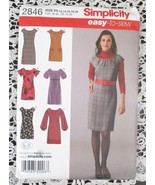 Simplicity 2846 Easy To Sew Misses Dress or Mini Dress Size 12-20 NEW - €7,21 EUR