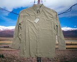 NEW Pardazzio Uomo Size Large Men Beige Button Up Long Sleeve Shirt - $14.85