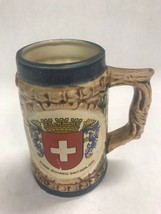 Mini  pottery ceramic stein Mug marked Suisse Schweiz Switzerland  Vintage - $16.82
