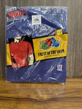 VTG NOS Fruit Of The Loom Pocket T Blue Small 1991 New In Package - £12.53 GBP