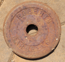 Robert&#39;s Barbells Cast Iron 10 Pounds Weight Plate Exercise Lifting Coll... - $19.99