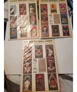 Vintage Baseball Cards Reproduction Photos Front and Back - £7.42 GBP