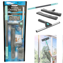 51&quot; Telescopic Window Cleaning Kit Extension Pole Wide Wiper Microfiber ... - £30.53 GBP