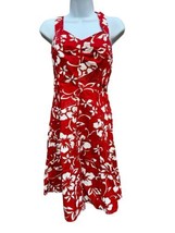 The Hawaiian Original Dress Womens Floral Red Summer Dress Size S - £15.63 GBP