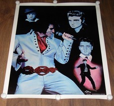 Elvis Presley Poster Vintage 1978 Dennis Zervas Signed Numbered 341/1000 Montage - £784.55 GBP