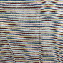 Remant VTG Fabric Colorful Stripe Red Yellow Blue Green White Springs Industries - £5.05 GBP