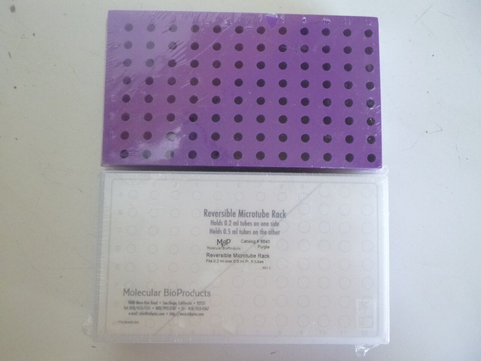 Molecular BioProducts Microtube Racks Purple Cat. 8640 806019A 0.2 , 0.5... - $41.66