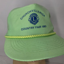 Vintage Bright High Vis Green Churchville Riga NY County Fair 1993 Snapb... - $9.89