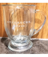 Starbucks Clear Glass Coffee Mug Cup By Anchor Hocking Vintage 16oz Big - $24.16 CAD