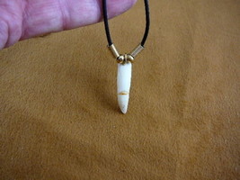 (#G153-G) 1-3/8&quot; GATOR Aligator ALLIGATOR Tooth teeth GOLD black NECKLAC... - $12.19