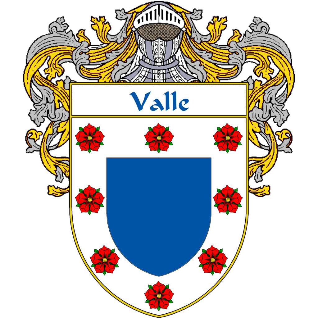 Valle Family Crest / Coat of Arms JPG and PDF - Instant Download - $2.90