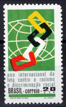 ZAYIX Brazil 1184 MNH NG As Issued Racial Discrimination Globe 062723S141M - £1.19 GBP