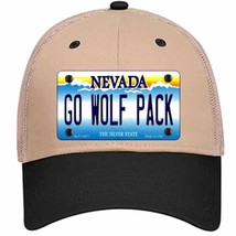 Go Wolf Pack Novelty Khaki Mesh License Plate Hat - £22.70 GBP