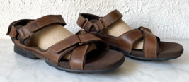 Timberland Brown Leather Open Toe Adj Straps Smart Comfort Sport Sandal-... - $66.45