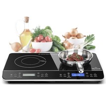 Lcd Portable Double Induction Cooktop 1800W Digital Electric Countertop ... - $364.99