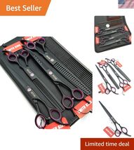 8.0 inches Professional Dog Grooming Scissors Set Straight &amp; thinning &amp; ... - $90.50