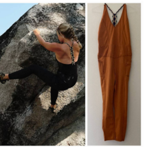 New Free People MOVEMENT Go The Distance Unitard $148 X-SMALL Brownish O... - $79.20