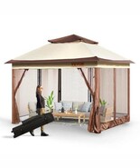 Patio Gazebo, 11 x 11 FT Pop up Gazebo for 8-10 Person, with Mosquito Ne... - $270.16 CAD