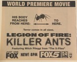 Legion Of Fire Killer Ants Tv Movie Print Ad Vintage Mitch Pilegi TPA2 - $5.93