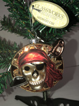 Pirates Smiling Glassworks Collection Christmas Tree Ornament By Midwest-CBK-NEW - £40.52 GBP