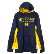 Colosseum Michigan Wolverines Men&#39;s size Large Pullover Hooded Sweatshirt Navy - £35.95 GBP