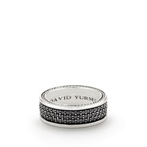 David Yurman Streamline Three-Row Band Ring with Black Diamonds - £1,454.75 GBP