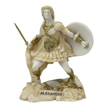 Scultura statua in patina di marmo fuso Alessandro Macedone 6,70 in - $1,170.93 MXN