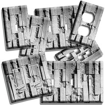 Gray Rock Vertical Engraved Stone Light Switch Outlet Plates Kitchen Room Decor - £13.37 GBP+