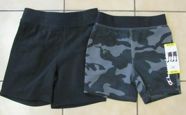 Champion Pull On Terry Shorts 2 pack Black/Camo Boys&#39; Sz. XS(5/6)- S(7/8... - $367.53 MXN