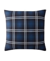 Morgan Home Plaid Reversible Decorative Pillow,Blue Plaid,24 X 24 - £57.86 GBP
