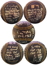 Denny McLain signed OML Black Baseball 1968 31-6/WS/MVP/2X CY/3x AS/Mickey Mantl - £164.93 GBP