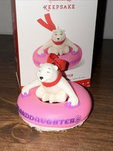 HALLMARK KEEPSAKE ORNAMENT GRANDDAUGHTER 2015 (polar bear in pink tube) - $9.40 CAD