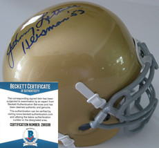 Johnny Lattner 1953 Heisman signed Notre Dame fighting Irish mini helmet... - $197.99