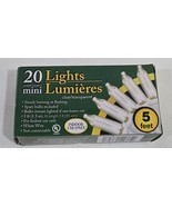 NIB 20-Light Miniature Clear Christmas 5&#39; Strand Green Wire String Indoor - €7,75 EUR