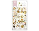 CUTE PARISIEN DOG STICKERS Puppy Kawaii Nylon Sticker Sheet Craft Scrapb... - $2.49