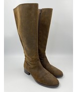Donald J Pliner Distressed Suede Brown Leather Upper Fashion Boots Size 8.5 - £73.42 GBP