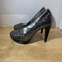 Rampage Women&#39;s Shoes Size 7M Heels Metallic Silver Closed Toe - $319.86 MXN