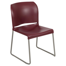 HERCULES Series 880 lb. Capacity Burgundy Full Back Contoured Stack Chair with G - £81.52 GBP+