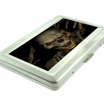 Skeletons D12 Cigarette Case with Built in Lighter Metal Wallet Death Skull - $19.75
