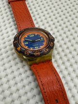 Swatch Watch Scuba 200 Red Island SDK-106 Vintage 1992 - $59.00