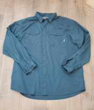Columbia Omni Shade Men&#39;s Size XL/TG Long-Sleeve Vented Shirt Teal Color - £11.87 GBP