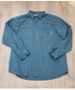 Columbia Omni Shade Men&#39;s Size XL/TG Long-Sleeve Vented Shirt Teal Color - £11.68 GBP