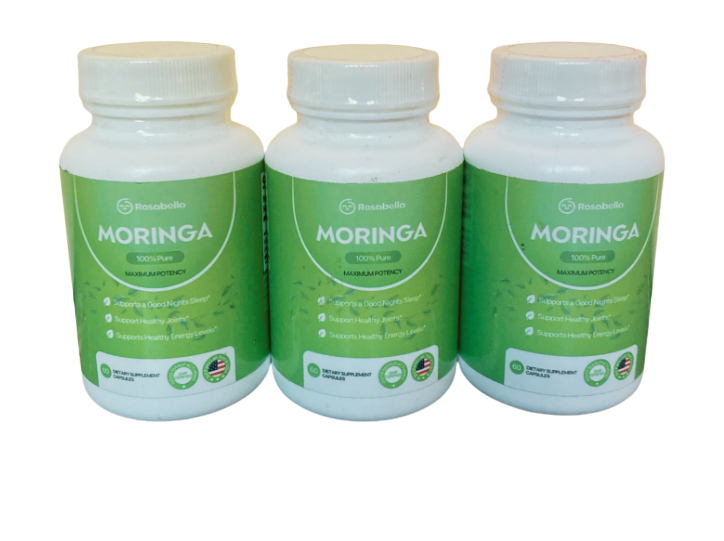 Rosabella Moringa Capsules 3 Pack – Energy &amp; Sleep Support Supplement, 6... - $62.99