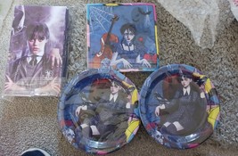 Wednesday Addams Birthday Party Supplies, Plates Napkins And Candy Bags. - £5.56 GBP